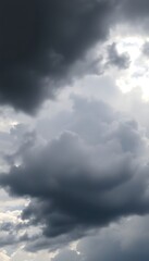 plane flying through a cloudy sky on a cloudy day