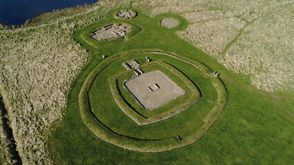 3200 BC Barnhouse  Neolithic Village on Mainland Orkney,  Scotland UK