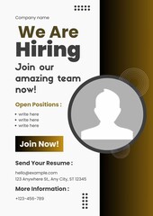 minimalistic job hiring poster design 