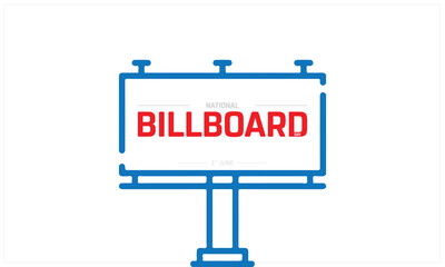 National Billboard Day on white background, Typographic Design of National Billboard Day, Vector Design of National Billboard Day, National Billboard Day Design