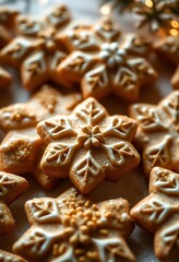 close up of a bunch of cookies on a table