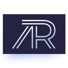 AR letters, icon monogram, logo on card