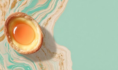 Obraz premium Egg in Tart Shell on Surface