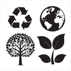 ecology icon set ecofriendly icon nature icons 