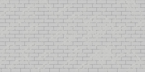 Distressed white paint brick Old Grungy Brick Wall Horizontal Texture Brick Wall With White Uneven Stucco.vector eps10