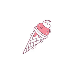 Hand drawn ice cream vector illustration 