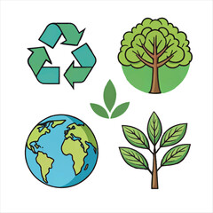  ecology icon set ecofriendly icon nature icons 