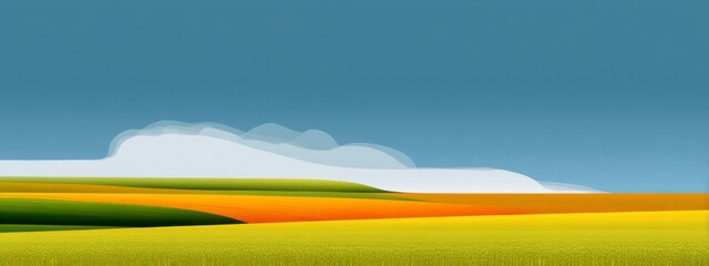 Obraz premium Vibrant Landscape with Sky