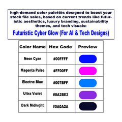 Futuristic Color Palette  FOR Futuristic Cyber Glow