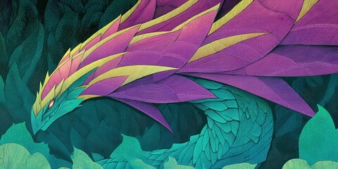 Majestic Fantasy Dragon in Mystical Cave