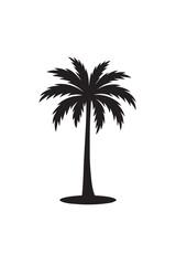 Palm Tree Silhouette Vector &ndash; Minimal Tropical Design
