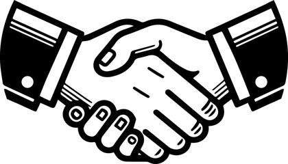 Handshake Icon – Business Agreement and Partnership Symbols
