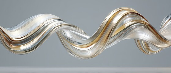 Abstract Metallic Flowing Forms