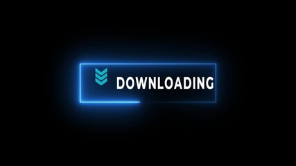 Download to cloud from computer animated on the transparent background. downloading button icon, download sign animation with download icon. 4k video animation.