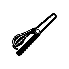 Vector illustration of Garlic press silhouette.