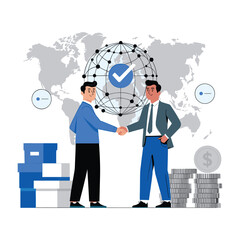 Global Business Partnership Vector