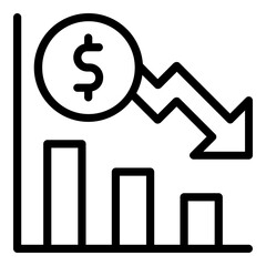 money statistic icon line