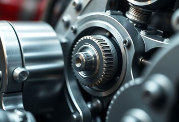 Fototapeta premium close up view of a gear wheel