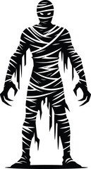 Mummy monster character halloween celebration vector illustration isolated on white background