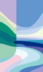 Fototapeta premium Abstract Colorful Landscape Art
