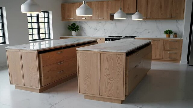 Contemporary kitchen with island
