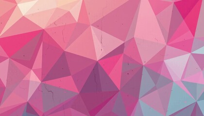 Fototapeta premium Abstract geometric background with pink and blue triangular shapes