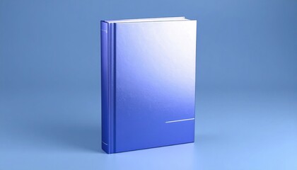 Purple Gradient Hardcover Book On Blue Background