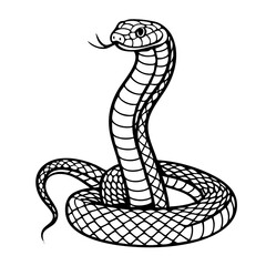 Snake Black and White isolated vector svg cut file clipart silhouette