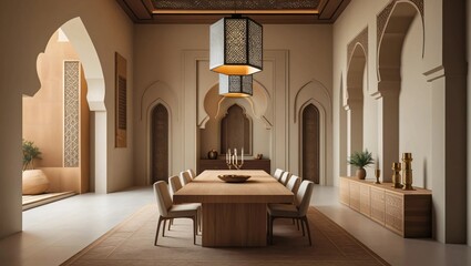 luxury interior room on arabian house