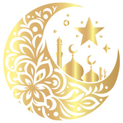 Luxurious golden Eid design mosaics embracing geometric precision and divine artistry