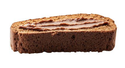 Sliced chocolate cake with a rich chocolate spread filling