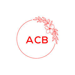 ACB Letter logo white background