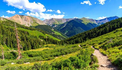 Naklejka premium Mountain Landscape in Colorado Rocky Mountains, Colorado, United States. 