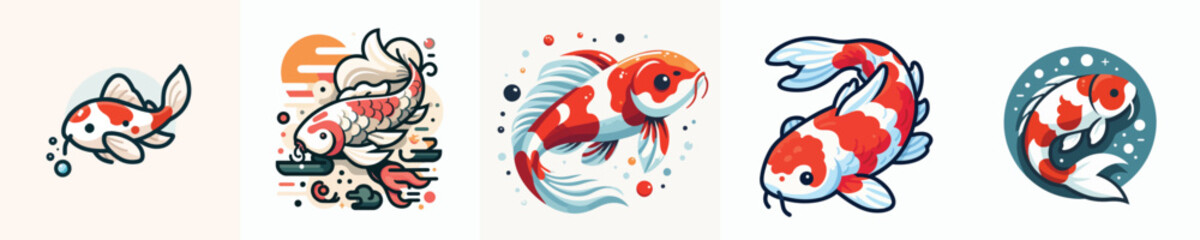vector of a  koi fish