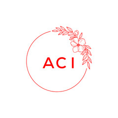 ACI Letter logo white background