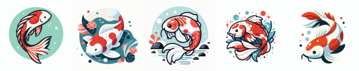 vector of a  koi fish