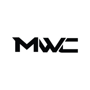 Letter MWC initial logo Sports style vector