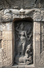 a goddess of Hindu religion at Sambisari Temple, Yogyakarta