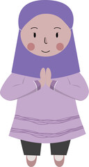 Muslim Islam kids illustration