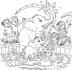 Fototapeta premium elephant line art design stock photos premium quality