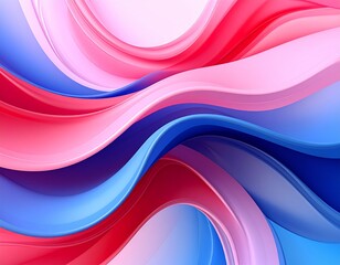 Fototapeta premium A vibrant blend of swirling pink, red, and blue hues in an abstract fluid art composi