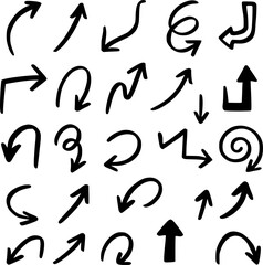 Collection of Hand-Drawn Arrow Designs for icons Design