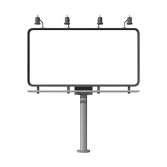 Obraz premium Minimalist Empty Billboard Outline on Transparent Background