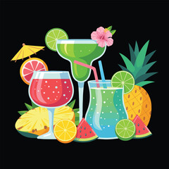 fresh juice on a black background