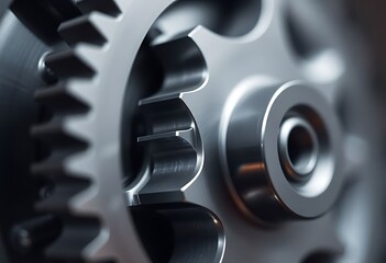 close up of a metal gear wheel