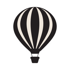 Naklejka premium Hot Air Balloon Floating Retro Scene