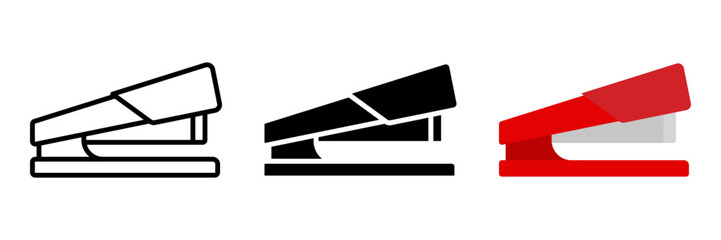 Stapler icon set. for mobile concept and web design. vector illustration