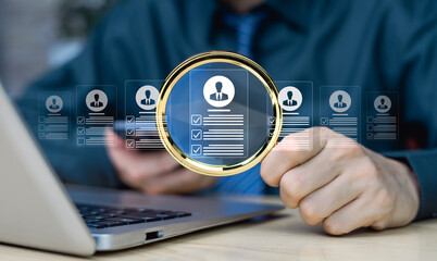 HR, HRM, employee data screening job applicants, selection of the best employees into the...
