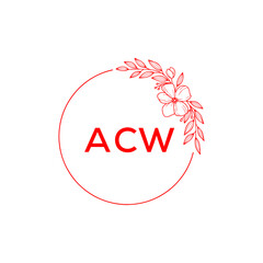 ACW Letter logo white background