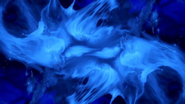 blue cosmic acid psychedelic abstract background swirl wave morphing Intro overlay vj template mist flow	
